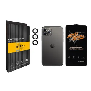 محافظ لنز دوربین دلپی مدل Gorilla مناسب برای گوشی موبایل اپل Iphone 12 Pro Max به همراه محافظ صفحه نمایش