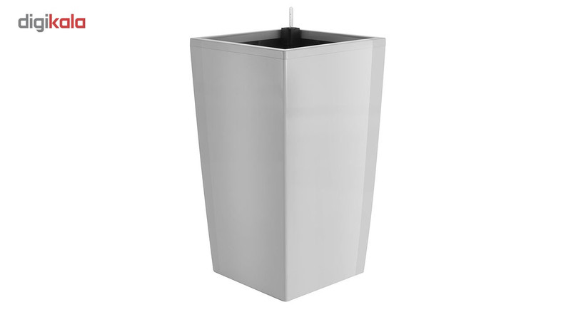 گلدان خود آبرسان سفید براق مربع مدل DF511 گلدان خود آبرسان سفید براق مربع مدل DF511