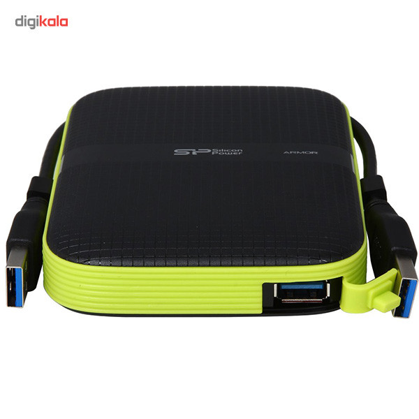هارد اکسترنال سیلیکون پاور مدل Armor A60 ظرفیت دو ترابایت دارای رابط USB Type-A 3.2