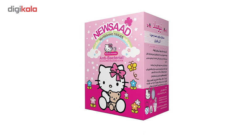 دستمال مرطوب کودک نیوساد مدل Girls بسته 12 عددی