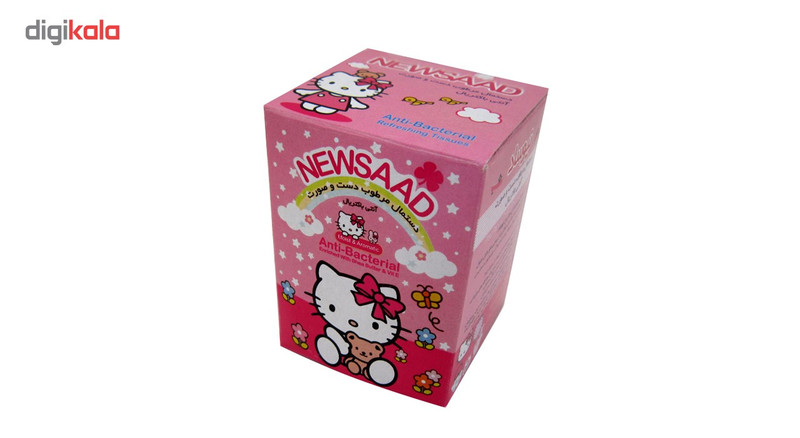 دستمال مرطوب کودک نیوساد مدل Girls بسته 12 عددی
