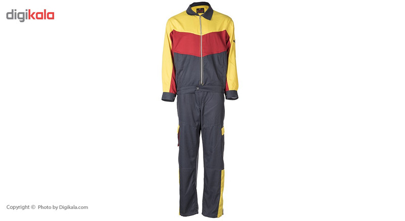 کاپشن و شلوار مهندسی خادم مدل سرمه ای قرمز زرد