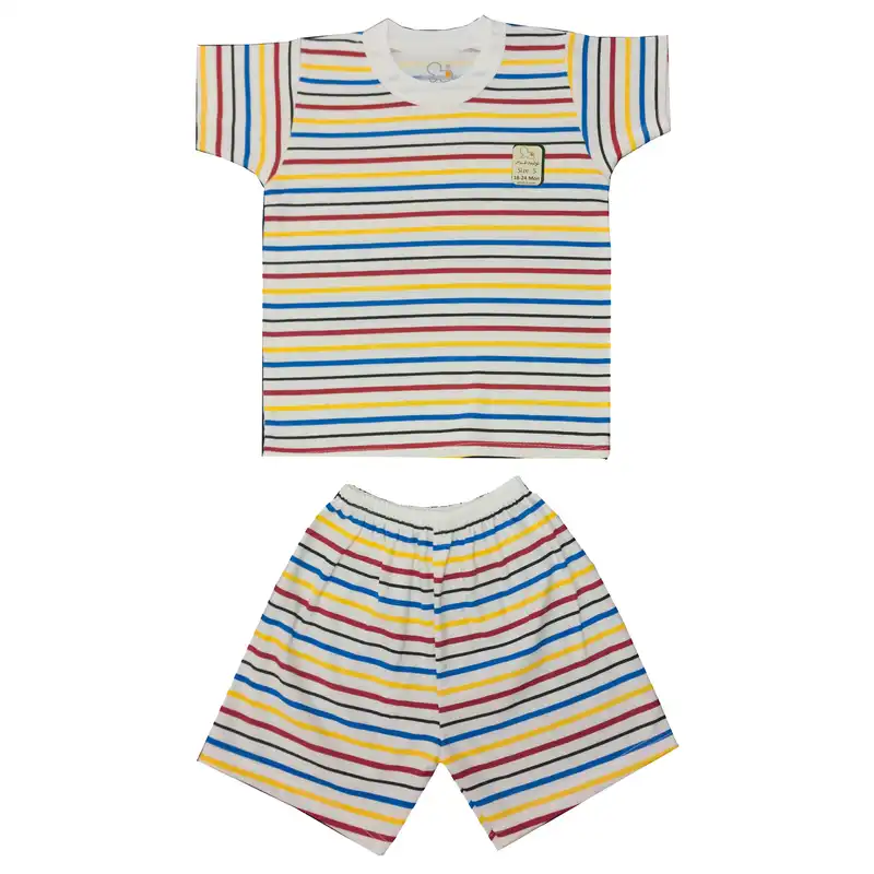 ست تی شرت و شلوارک پسرانه مدل GH-BL-P025