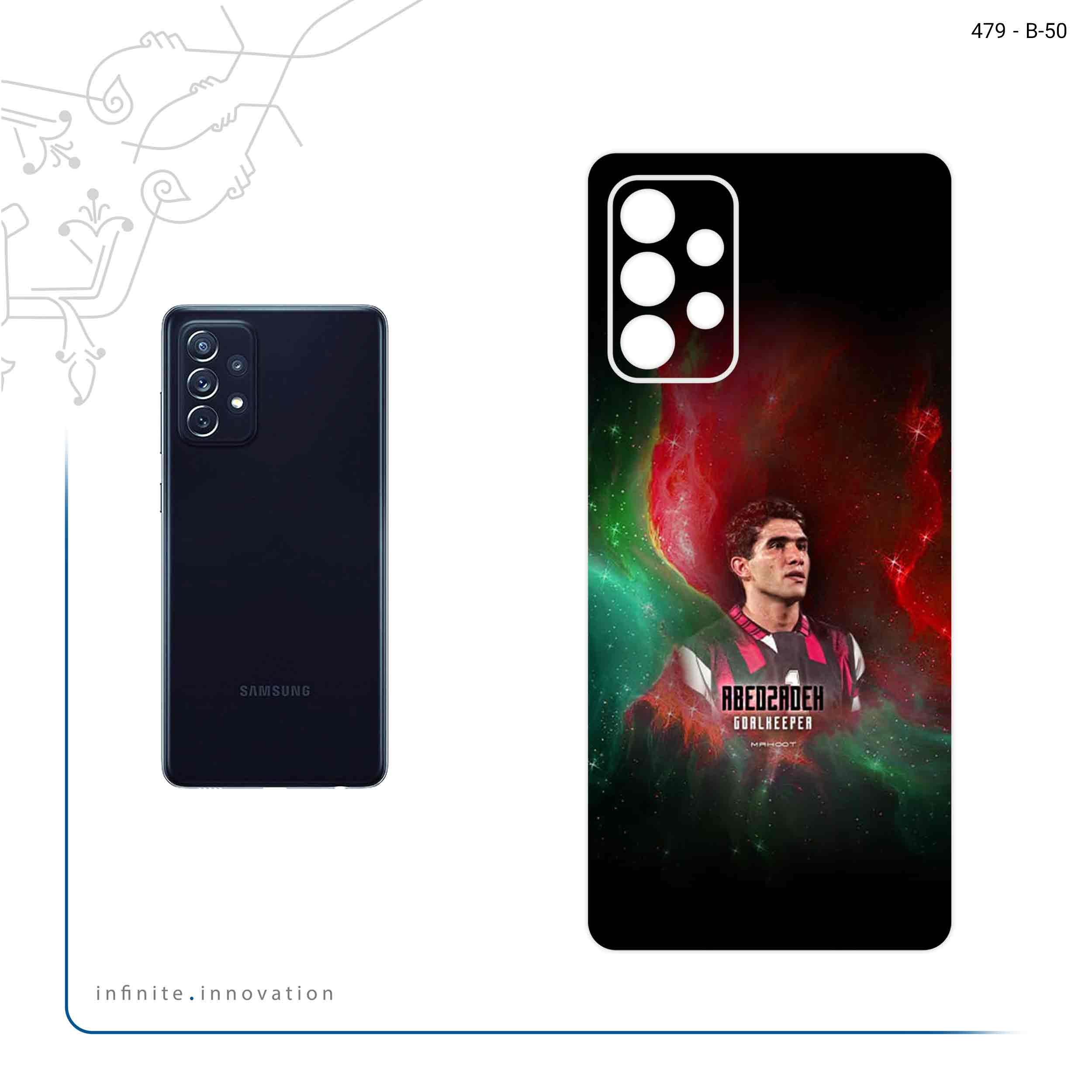 برچسب پوششی ماهوت مدل Ahmad Reza Abedzadeh مناسب برای گوشی موبایل سامسونگ Galaxy A72