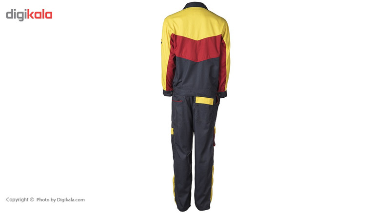 کاپشن و شلوار مهندسی خادم مدل سرمه ای قرمز زرد