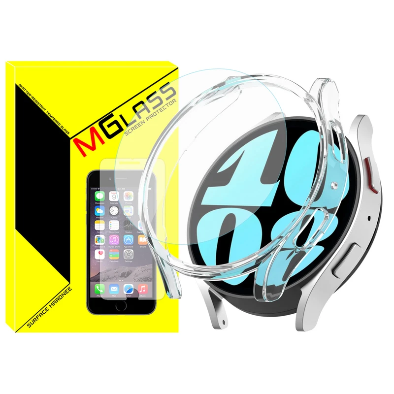 کاور ام‌گلس مدل MG-360 مناسب برای ساعت هوشمند سامسونگ Galaxy Watch 6 40mm به همراه محافظ صفحه نمایش