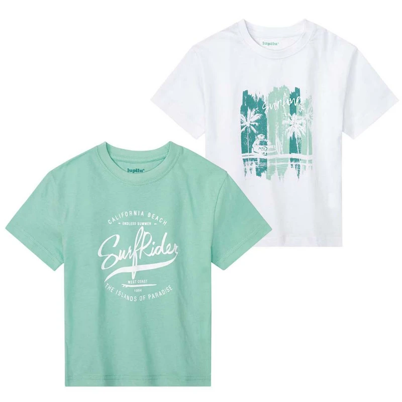 تی‌شرت آستین کوتاه پسرانه لوپیلو مدل Z-TFC43 مجموعه 2 عددی