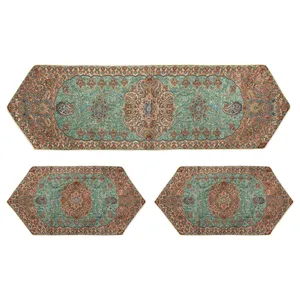 ست 3 تکه رومیزی ترمه گالری خورشید طرح نسترن