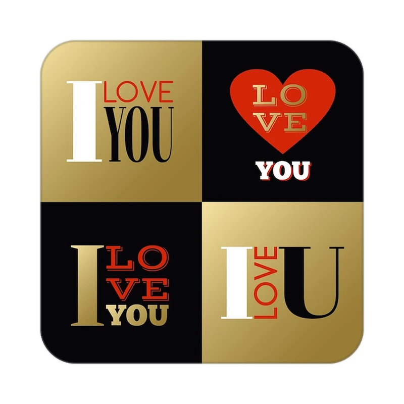 زیر لیوانی کاکتی طرح عاشقانه مدل mp40735