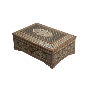 جعبه جواهرات خاتم کاری رستا طرح 19-16-101