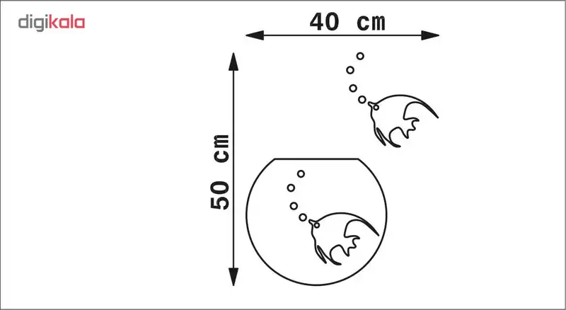 آیینه پلکسی پرشین استیکر طرح تنگ ماهی