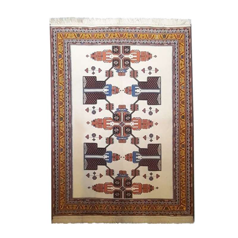 گلیم دستباف یک و نیم متری طرح هندسی مدل AG13