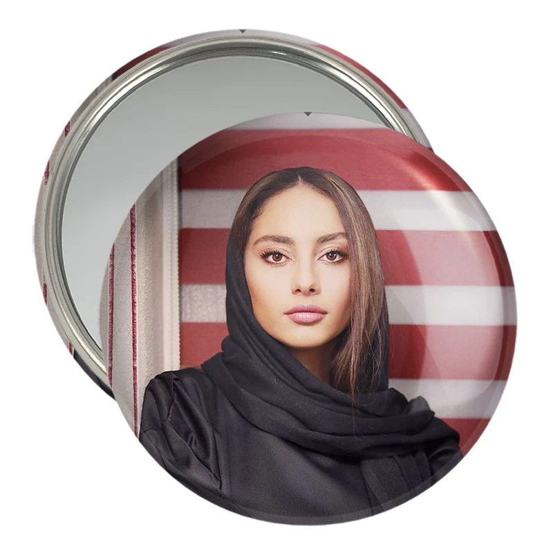 آینه جیبی خندالو مدل ترلان پروانه  کد 6268