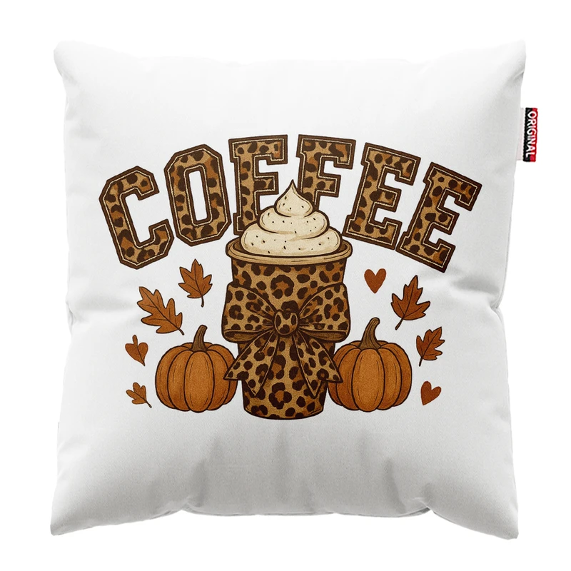 کوسن پاد آفرین مدل پاییز طرح قهوه کد PK402700 سایز 40*40 سانتی متر