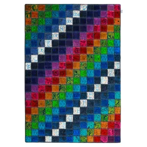 کلاژ فرش  سه متری سبحه طرح چهل تکه پچ ورک کدFDC-4798