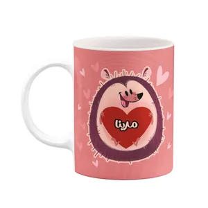 ماگ کاکتی طرح اسم مدینا مدل قلب کد mgn16193