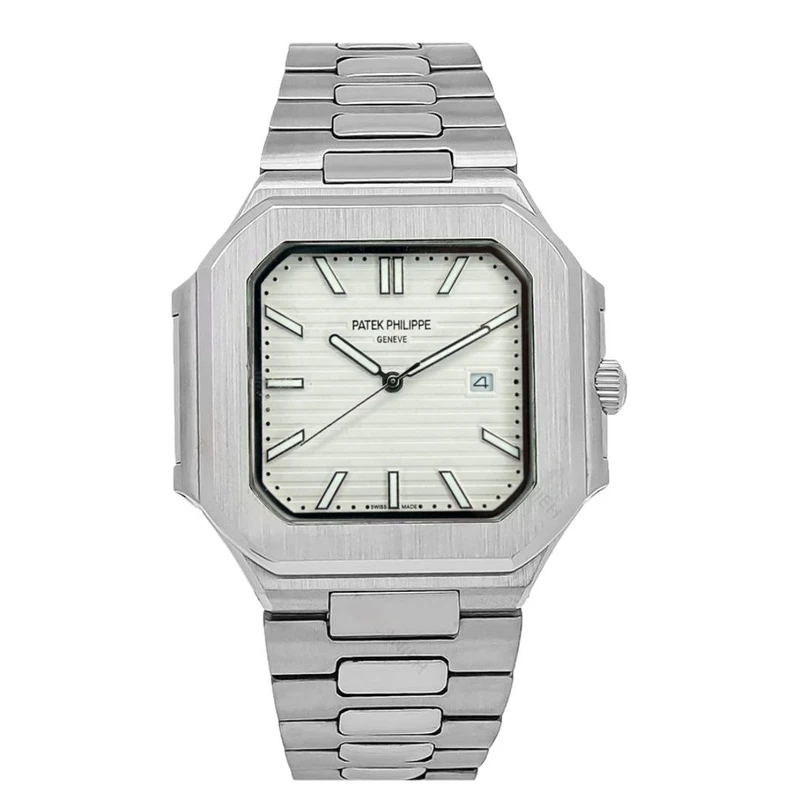 ساعت مچی عقربه‌ای کوارتز مردانه مدل تک موتور صفحه مربعی قفل مخفی کد 006