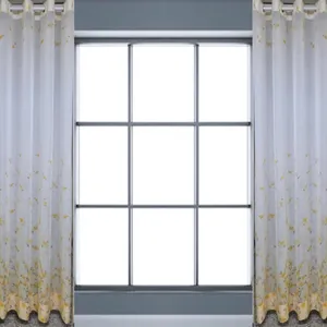 پرده پانچ مدل حریر گلدار سایز 140*275 سانتی متر مجموعه دوعددی