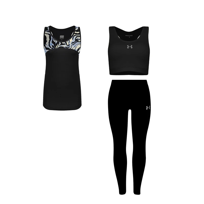 ست سه تکه لباس ورزشی زنانه مدل 410-1801-3601