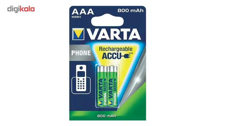 باتری نیم قلمی قابل شارژ وارتا مدل 800mAh بسته 2 عددی