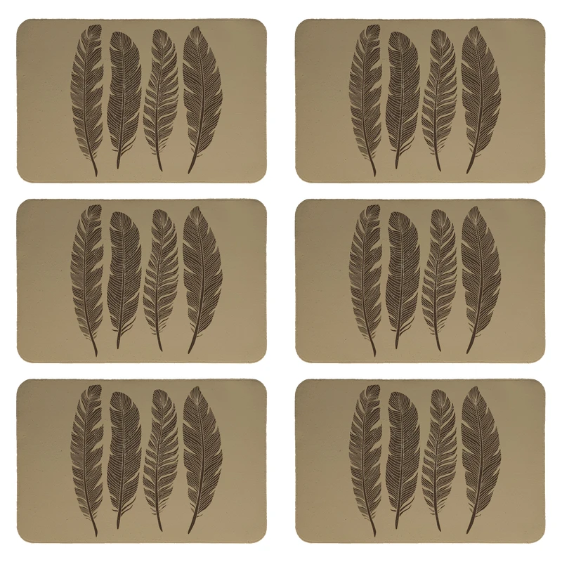 زیربشقابی طرح پر کد 8205 بسته 6 عددی