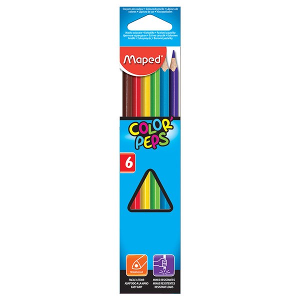 مداد رنگی 6 رنگ مپد مدل Color Peps کد 832002