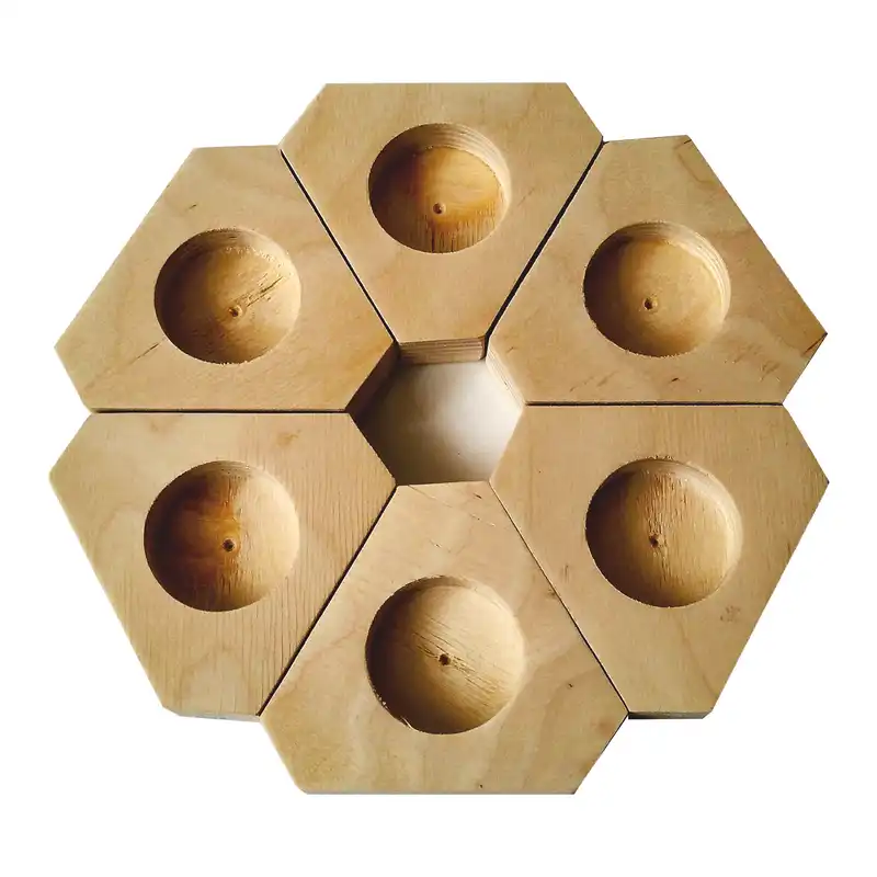 جاشمعی چوبی مدل ایکس مجموعه شش عددی