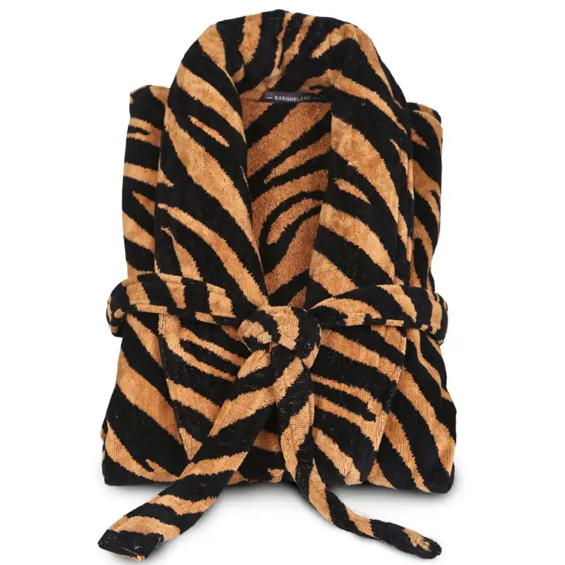 حوله پالتویی برق لامع طرح تایگر سایز 125