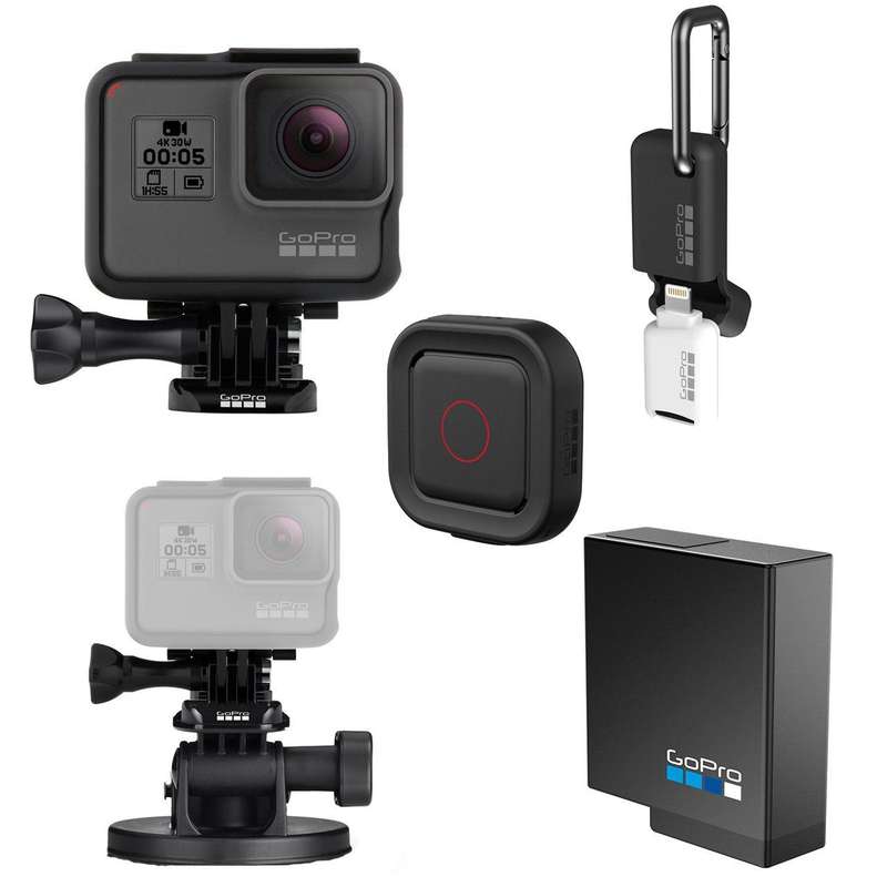 مجموعه دوربین فیلم برداری ورزشی گوپرو مدل HERO6 Black پکیج 2 مجموعه دوربین فیلم برداری ورزشی گوپرو مدل HERO6 Black پکیج 2