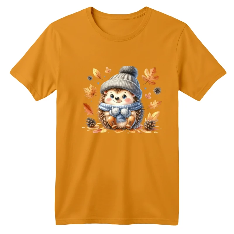 تی شرت آستین کوتاه بچگانه مدل جوجه تیغی پاییز