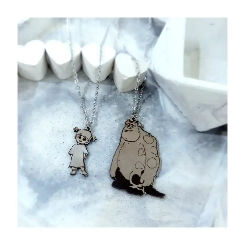 گردنبند مدل دوستی سالیوان و بو بسته 2 عددی