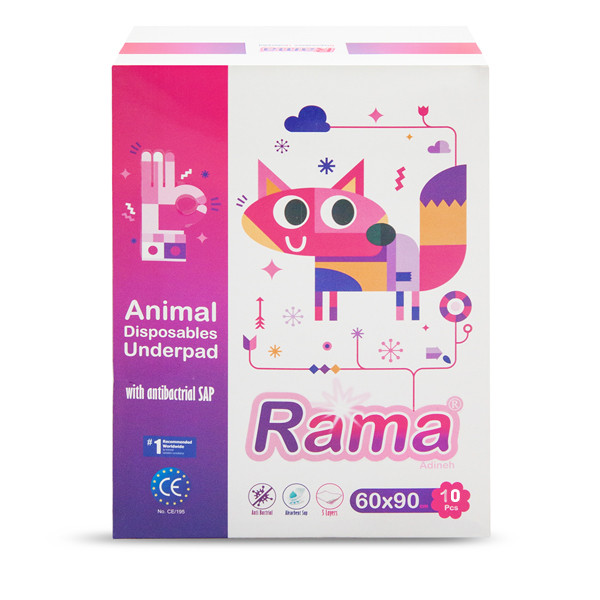پد زیر انداز حیوانات راما مدل Animals بسته 10 عددی