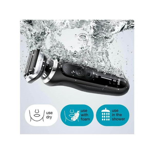 ماشین اصلاح موی صورت براون مدل 7075cc با تیغه‌های منعطف 360FLEX SYSTEM، تکنولوژی اسکن هوشمند مو، ضدآب، شارژ سریع 5 دقیقه‌ای، استیشن SmartCare چهار کاره، سری خط زن مجزا و شانه‌های 1 تا 7 میلی‌متر