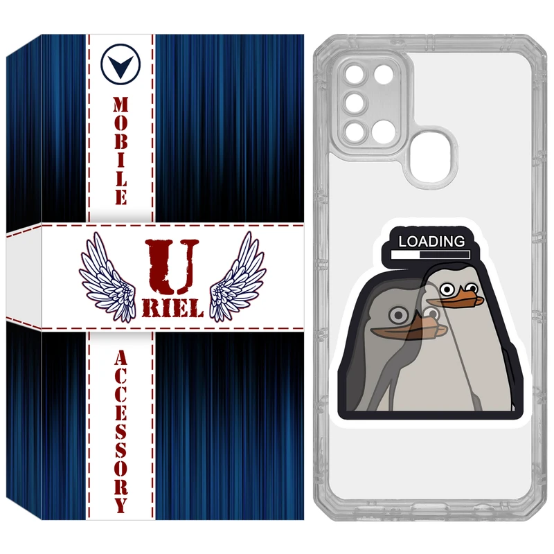کاور یوریل قاب مدل Clear کد 84 طرح Loading مناسب برای گوشی موبایل سامسونگ Galaxy A21S