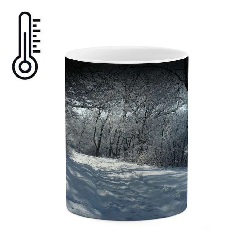 ماگ حرارتی کاکتی مدل منظره برفی کد mgh15092