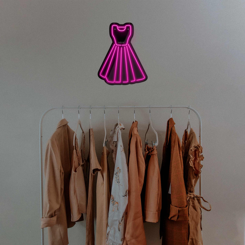 چراغ دیواری نئون دیزاین مدل Women-Clothes-BL_PN