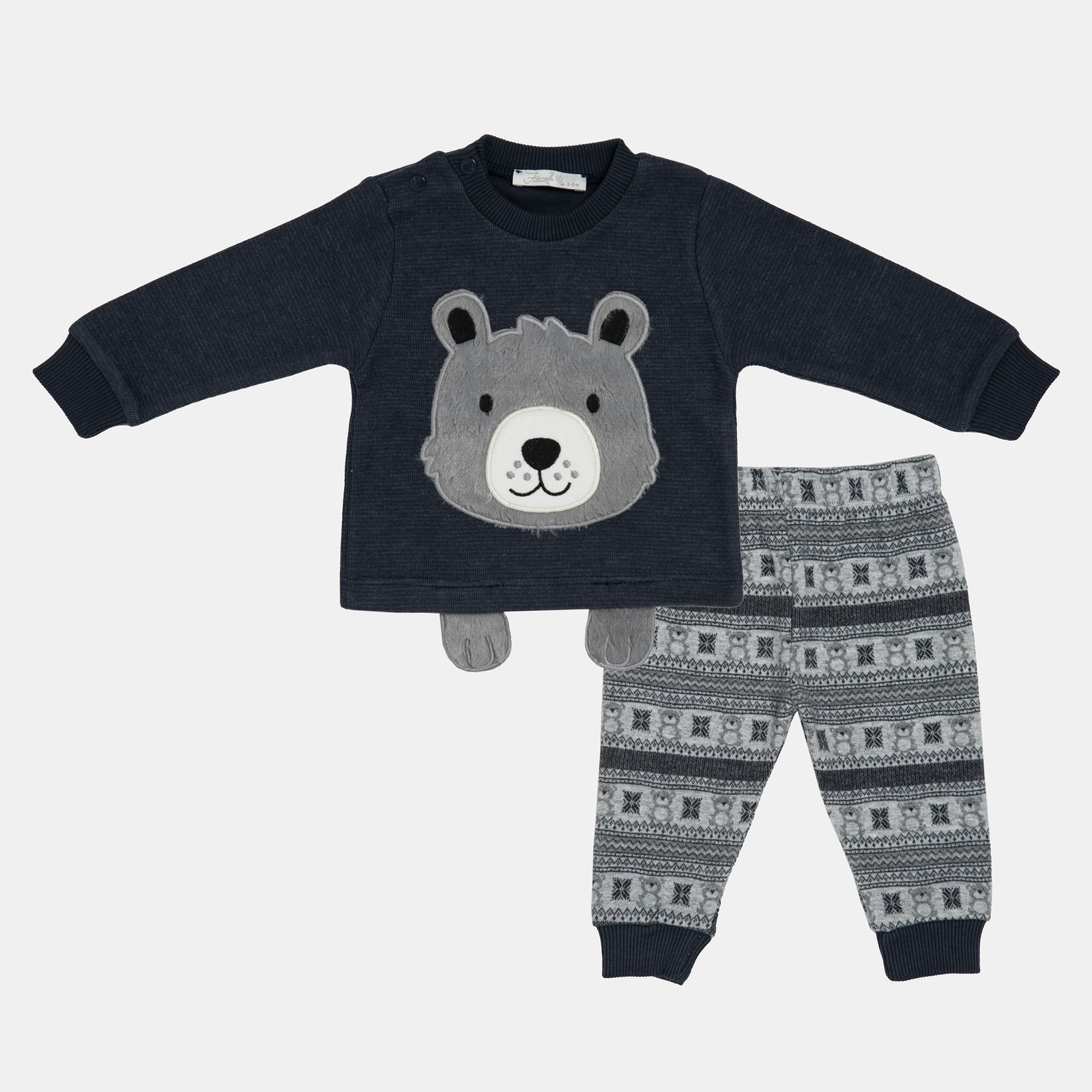 ست تی شرت و شلوار نوزادی پسرانه فیورلا مدل پتی بورن 20509 -  - 1