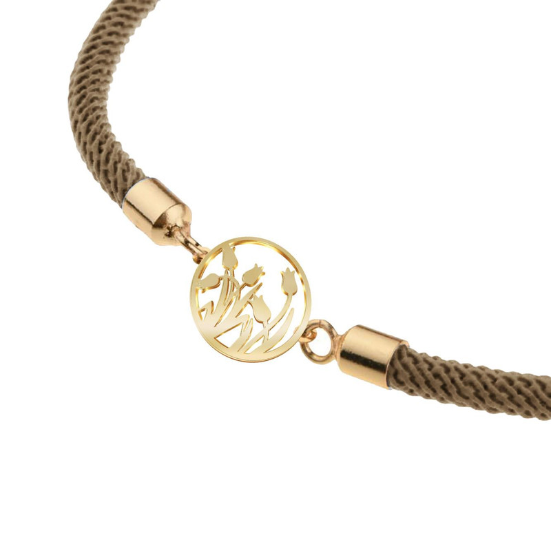 دستبند طلا 18 عیار زنانه مدوپد مدل گل کد D17-10419