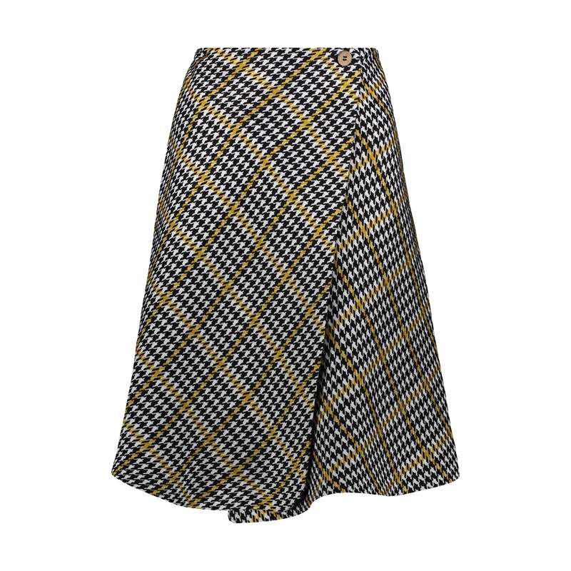 دامن زنانه کلوتو مدل Pied de Poule skt.ylw