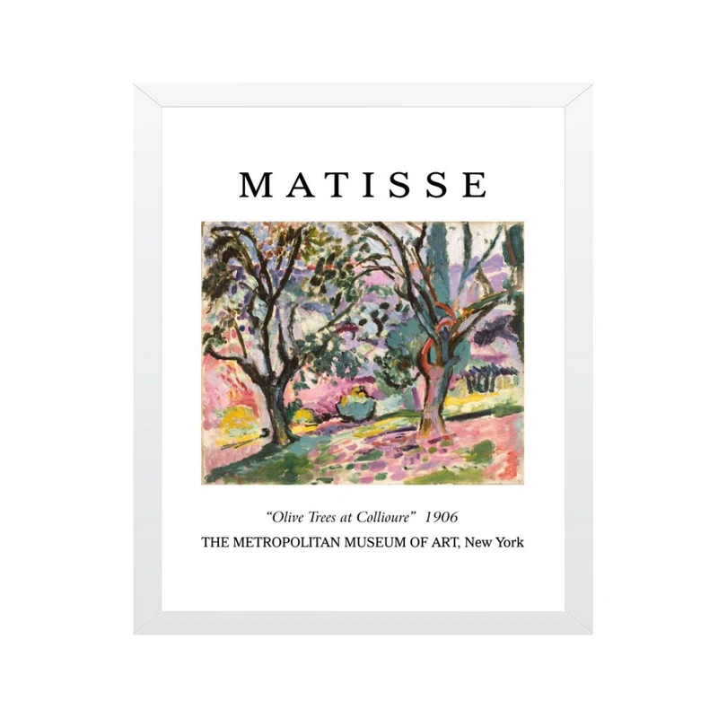 تابلو مدل آثار هنری ماتیس-درختان زیتون در کولیور