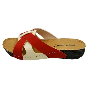 دمپایی زنانه کفش ایران مدل نیکتا پوش کد Si-Rd