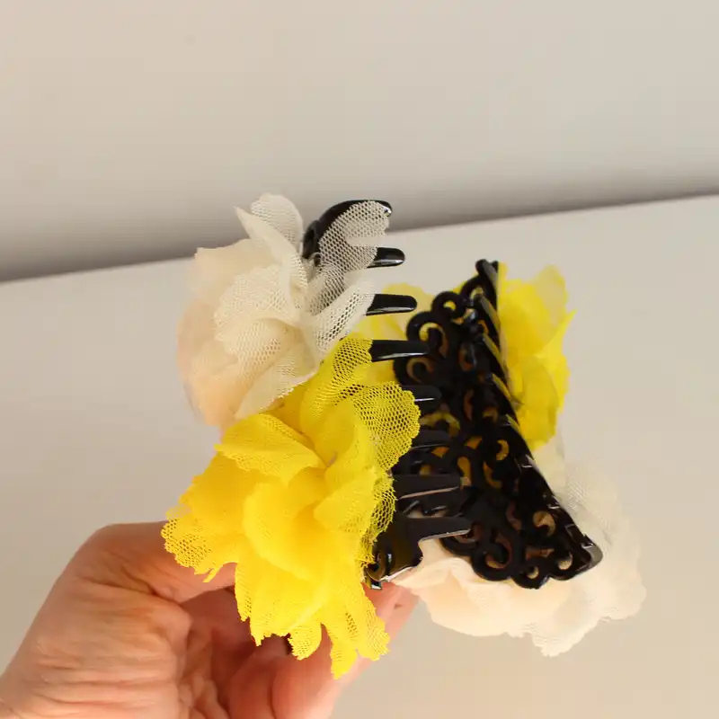 کلیپس مو زنانه مدل گلدار دایار