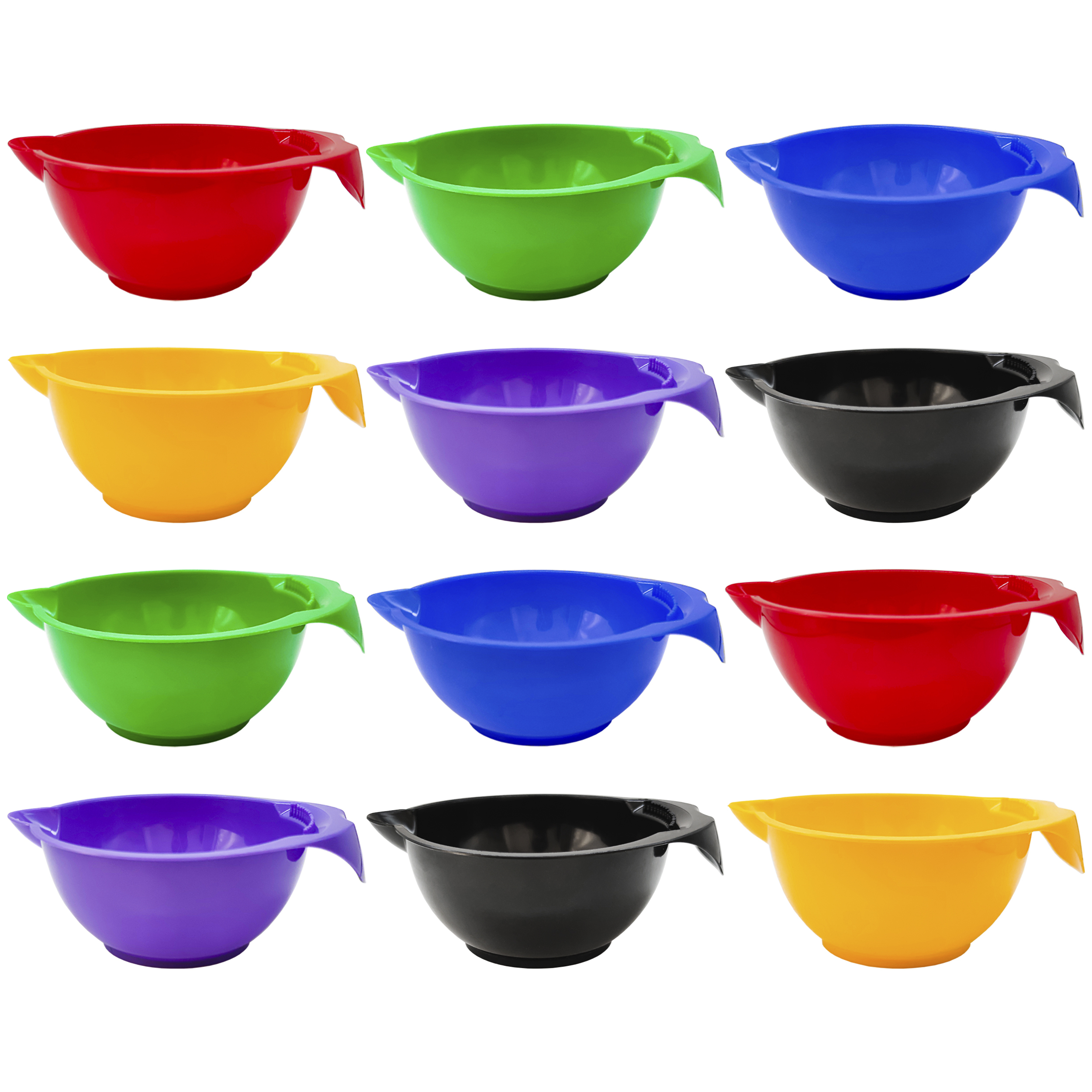 کاسه رنگ مو مدل C3 مجموعه 12 عددی