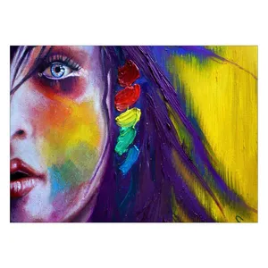 Wensoni Abstract Face Painting Chassis Size 50 x 70 Cm