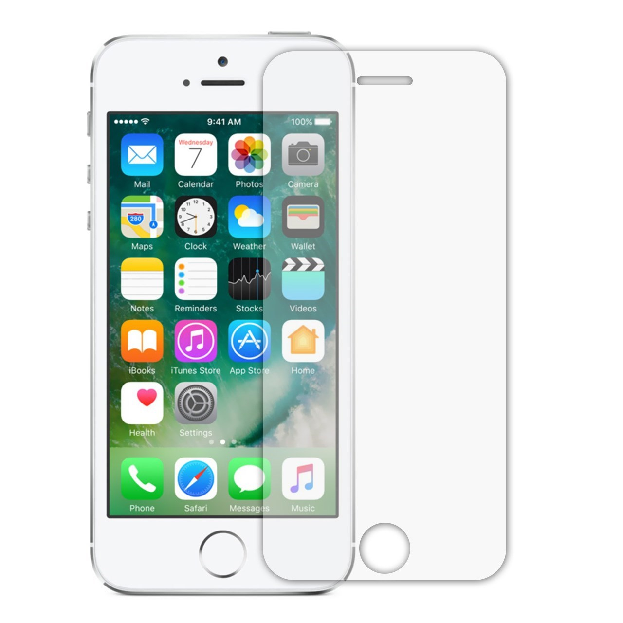 محافظ صفحه نمایش شیشه ای مناسب برای گوشی موبایل اپل آیفون 5 / 5s / SE