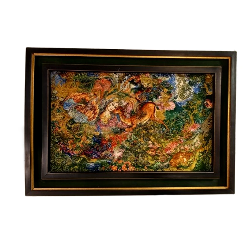 تابلو فرش دستباف مدل بافت دایره هستی