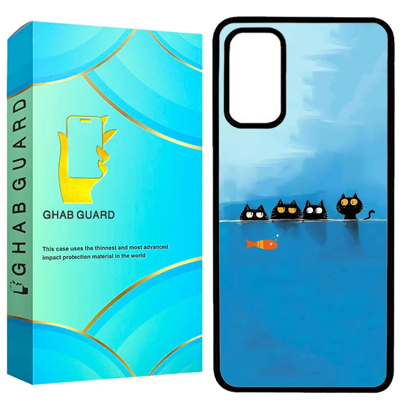 کاور قاب گارد طرح گربه و ماهی مدل GA13G مناسب برای گوشی موبایل سامسونگ  Galaxy A13 4G / Galaxy A32 5G