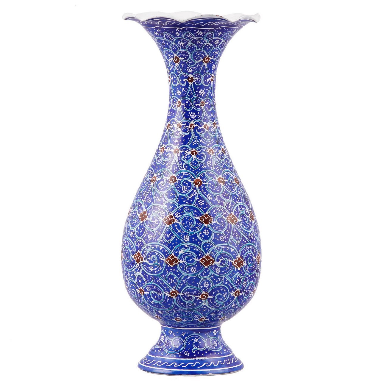 گلدان مسی میناکاری اثر ابوالقاسمی کد170058