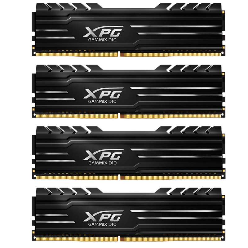 رم کامپیوتر دو کاناله DIMM ای دیتا مدل XPG GAMMIX D10 با فرکانس 2666 مگاهرتز ظرفیت 32 گیگابایت
