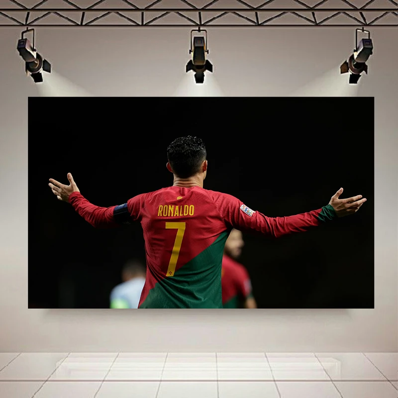 تابلو بوم طرح مخمل رونالدو مدل افتخار فوتبال کد AR304912